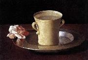 Francisco de Zurbaran Cup of Water and a Rose on a Silver Plate France oil painting artist